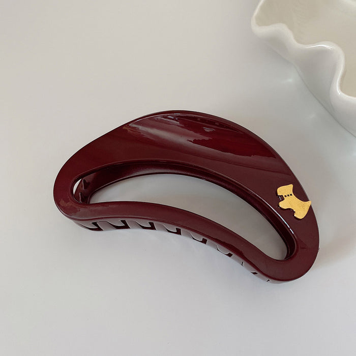 Wholesale Minimally elliptical hollowed out high-end grip clip, large shark clip hair clip, women's back of the head clip hair accessory