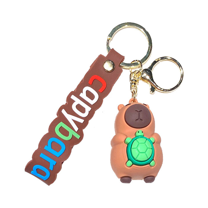 Wholesale Lovable Cabibala Keychain Cartoon Water Guinea Pig Doll Small Pendant Couple Key Chain School Bag Hanging Ornaments