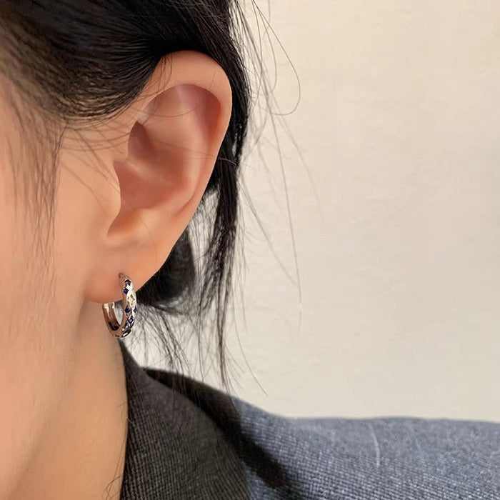 Wholesale Earrings with a light luxury temperament, ear buckle design, versatile earrings, metal rings