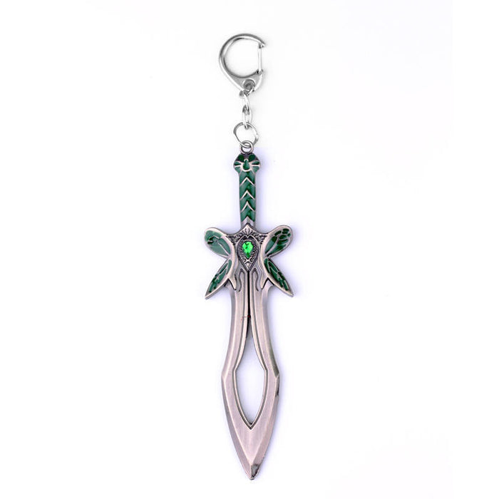 Wholesale DOTA2 Game Peripheral Weapon Model Pendant Dota Logo Keychain Return To The City Scroll Pendant Necklace JDC-KC-HeY019