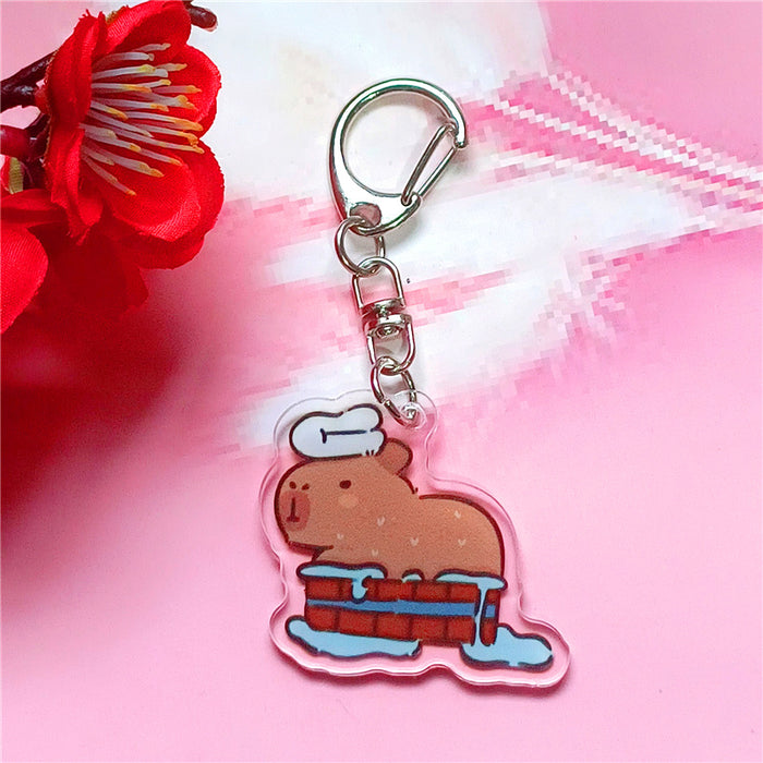 Wholesale Cartoon Keychain Acrylic Double-Sided Key Ring
