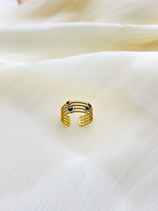 Wholesale 2pcs Heart-shaped openwork stainless steel ring