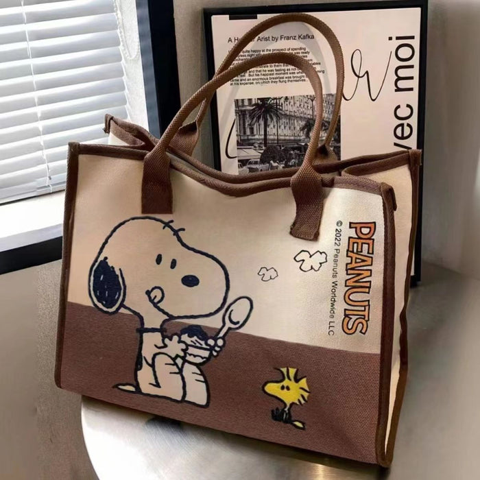 Wholesale Printed cartoon canvas large capacity tote bag/ handbag
