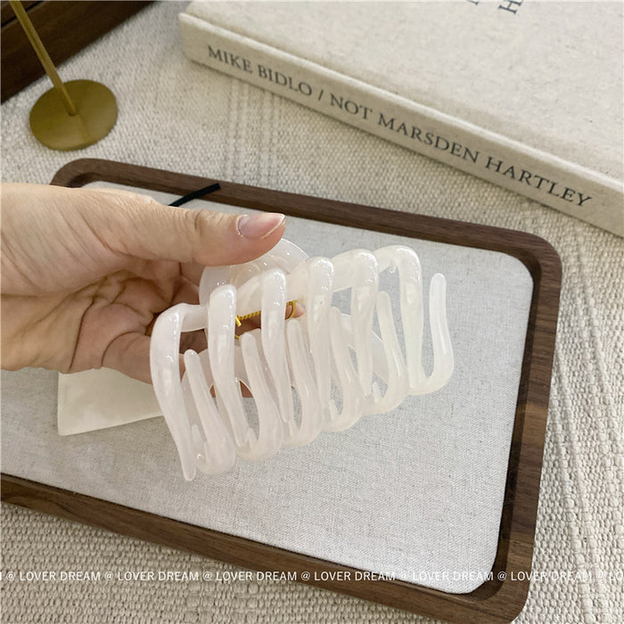 Wholesale brown White Geometric Hairpin Grab Clip Shark Clip