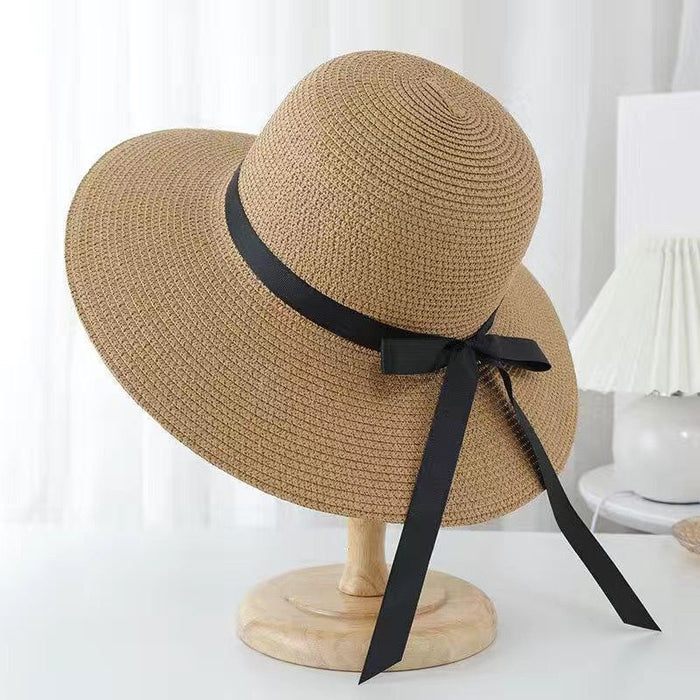 Wholesale Hat versatile sun hat fisherman hat breathable straw woven basin hat foldable sun hat