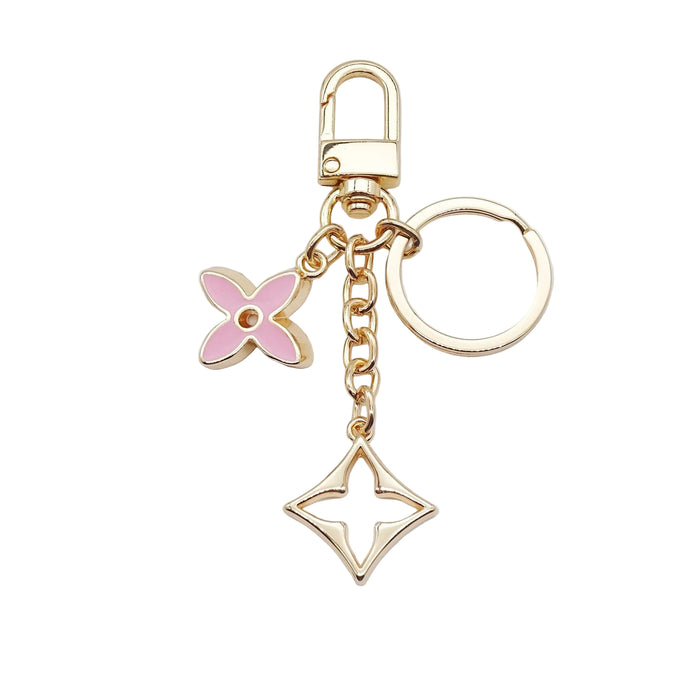 Wholesale Four-leaf clover bag charm metal keychain
