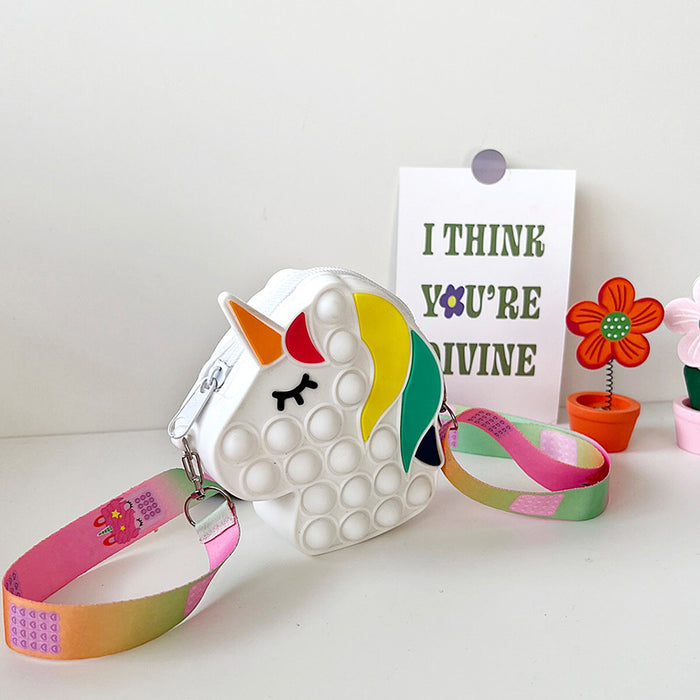 Wholesale New product: Cartoon silicone coin purse, mini crossbody bag, storage bag