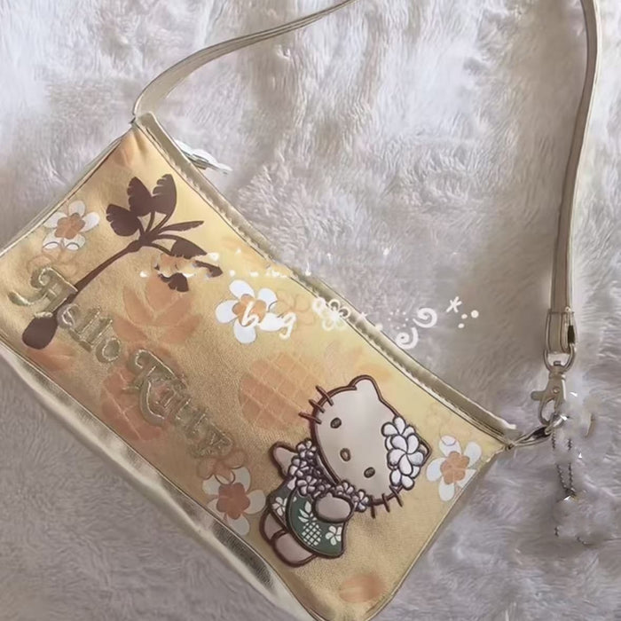 Wholesale Cute Printed Underarm Bag Niche Cartoon Handbag Girl Casual Shoulder Small Square Bag