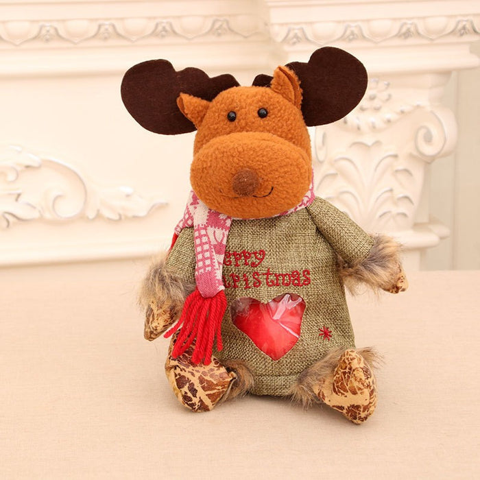 Wholesale Christmas Neck Gift Bag Happy Decal Flower Handbag Candy Bag Cartoon Children' s Handbag Apple Bag Gift Bag