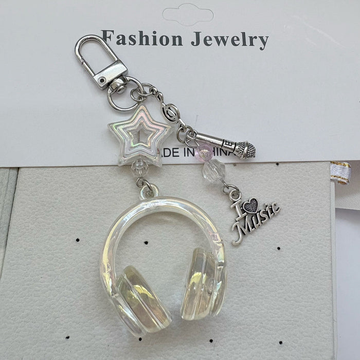 Wholesale Headphone Keychain Star Mobile Phone Chain Pendant Bag Pendant