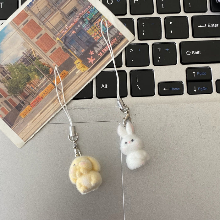 Wholesale 3D plush bunny pendant, cute little animal plush toy, student bag hanging accessory