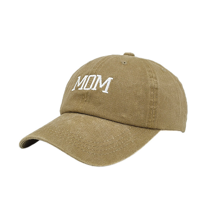 Wholesale Retro washed cotton DAD MOM embroidered couple baseball caps