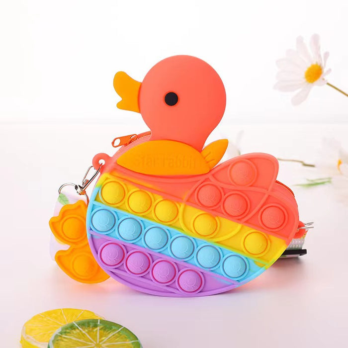 Wholesale Chic Cartoon Duck Silicone Crossbody Bag Purse