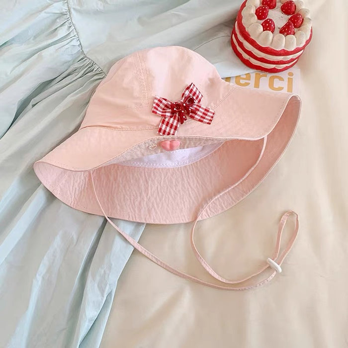 Wholesale Wholesale bow button quick drying fisherman hat, thin version, breathable flip eave basin hat, sunshade and sun protection hat