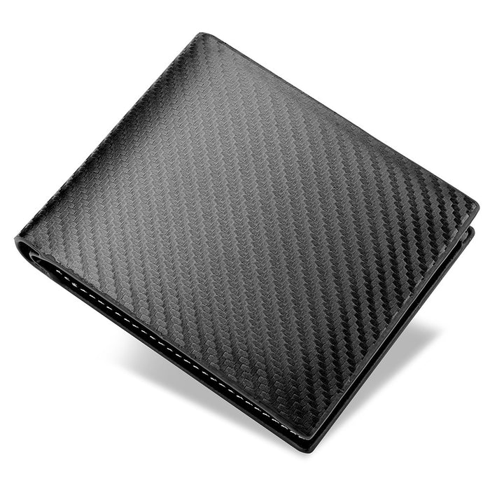 Wholesale Carbon Fiber Wallet Men's Card Holder Integrated Zipper Horizontal Money Clip