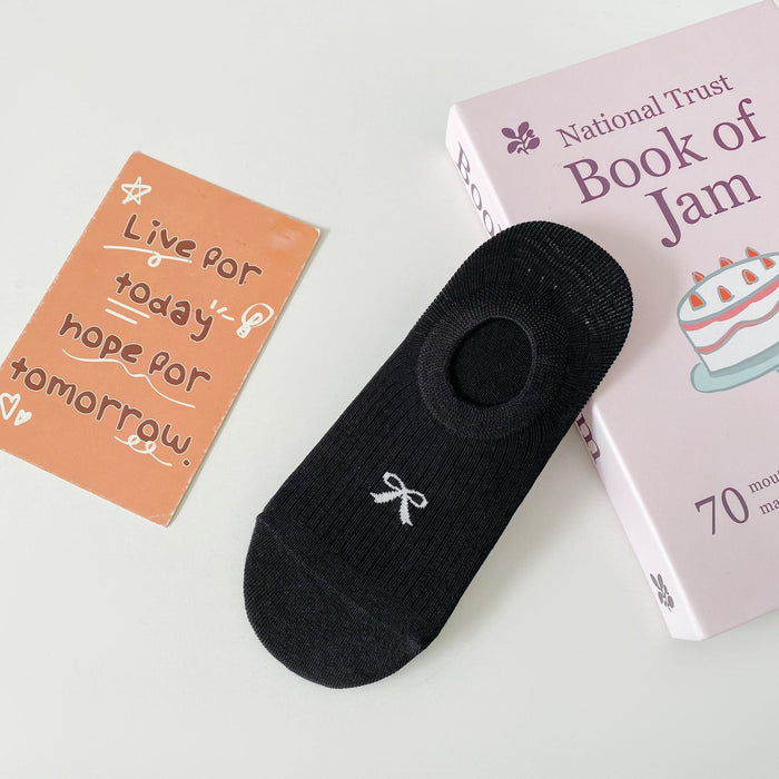 Wholesale Bow socks, boat socks, thin, shallow, invisible socks, anti slip and non falling heel socks, boneless