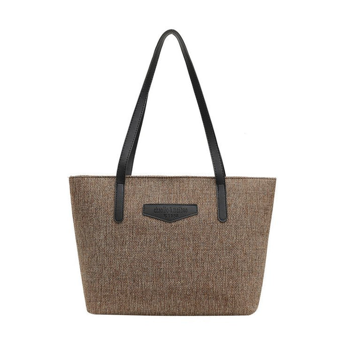 Wholesale Texture Fashionable Commuting Shoulder Bag Women's Bag Cotton Linen Large Capacity Casual Hand-held Tote Bag JDC-HB-YT001