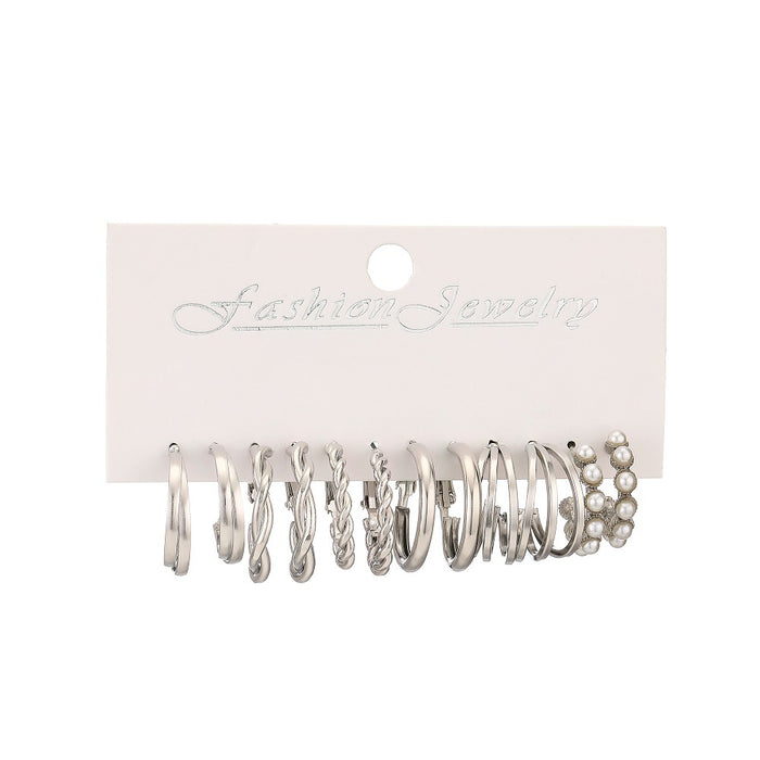 Wholesale Love Alloy Earrings Combination Set 6 Pieces JDC-ES-ChaoK004