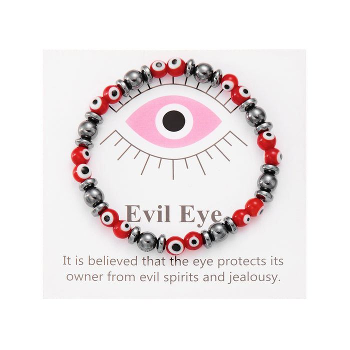 Wholesale angel black stone bracelet devil eyes woven eyes jewelry lovers