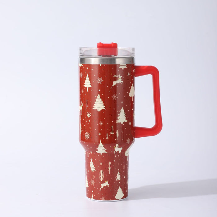 Wholesale Christmas 304 Stainless Steel Insulated Tumbler with Handle Car Cup Gift