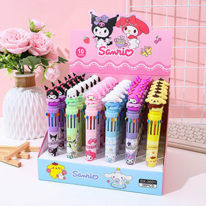 Wholesale Cute Cartoon 10-Color Ballpoint Pen for Students