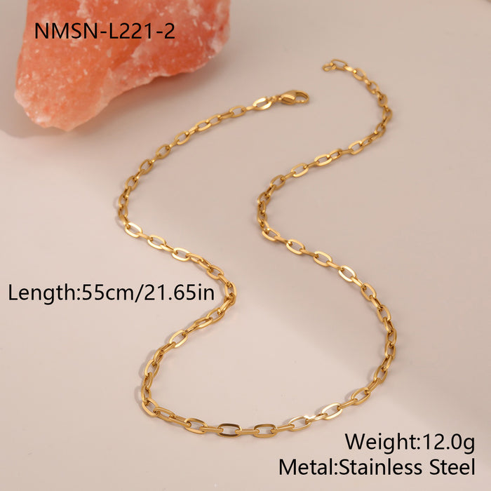 Wholesale Retro geometric stainless steel pendant necklace