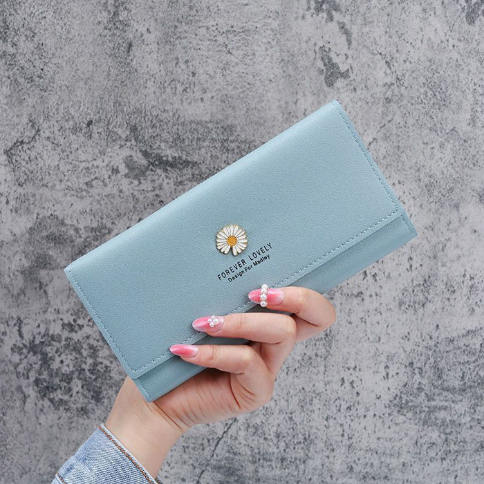 Wholesale Pink PU Women' s Long Folding Wallet with Card Holder - Everyday Resale MOQ≥3