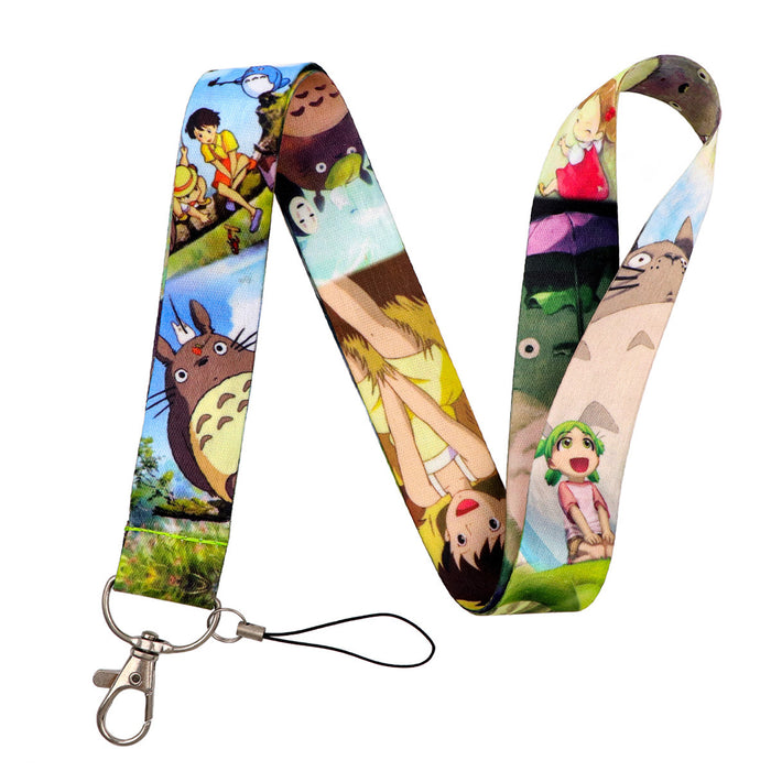 Wholesale 10 pcs Cute cartoon cat phone lanyard hard case keychain