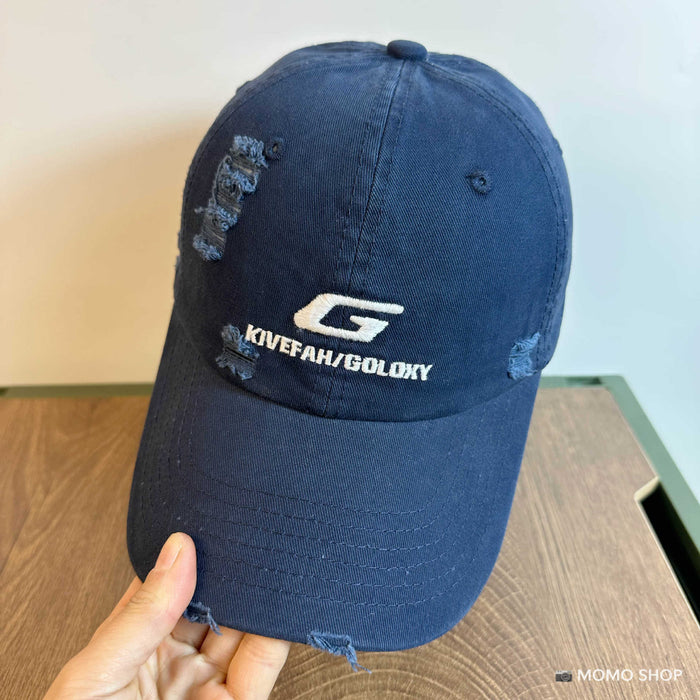 Wholesale Old street hole hip-hop baseball cap embroidered duckbill cap