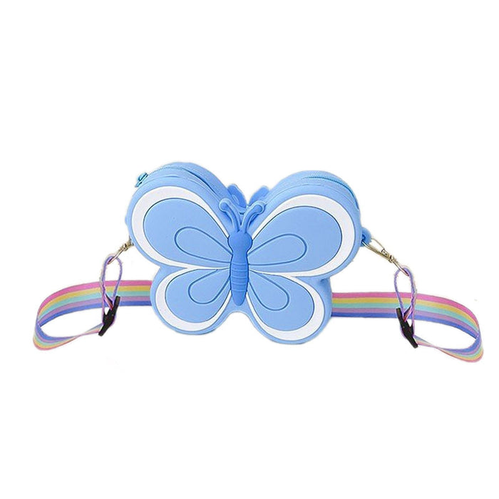 Wholesale Butterfly Silicone Children' s Crossbody Bag Chic Fashion Accessory MOQ≥3