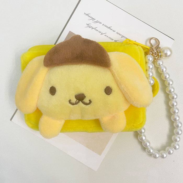 Wholesale coin purse cartoon cute doll square small wallet coin headset storage bag