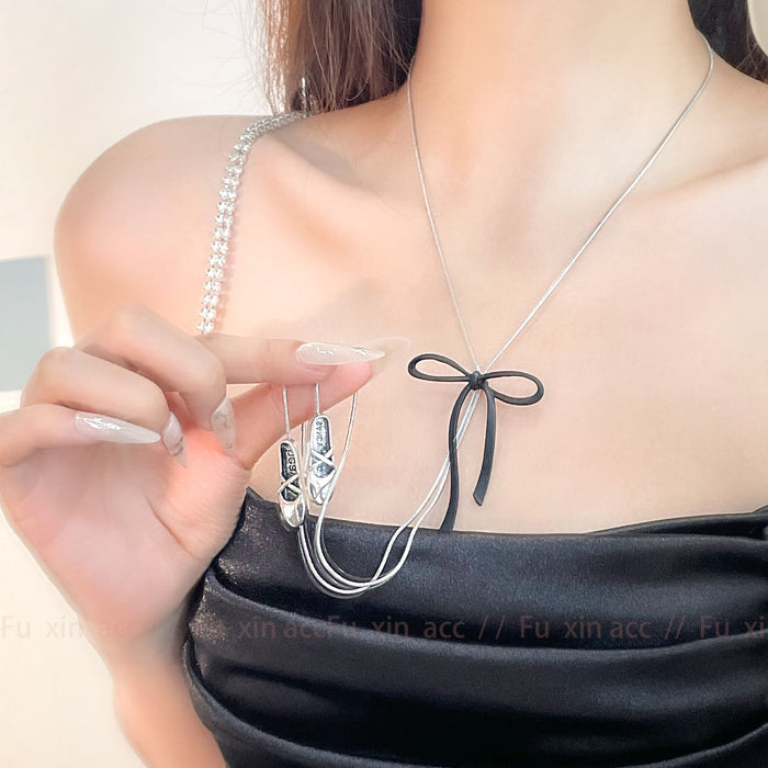 Wholesale  Bow Necklace Ballet Long Accessories Niche Unique All-Match Necklace