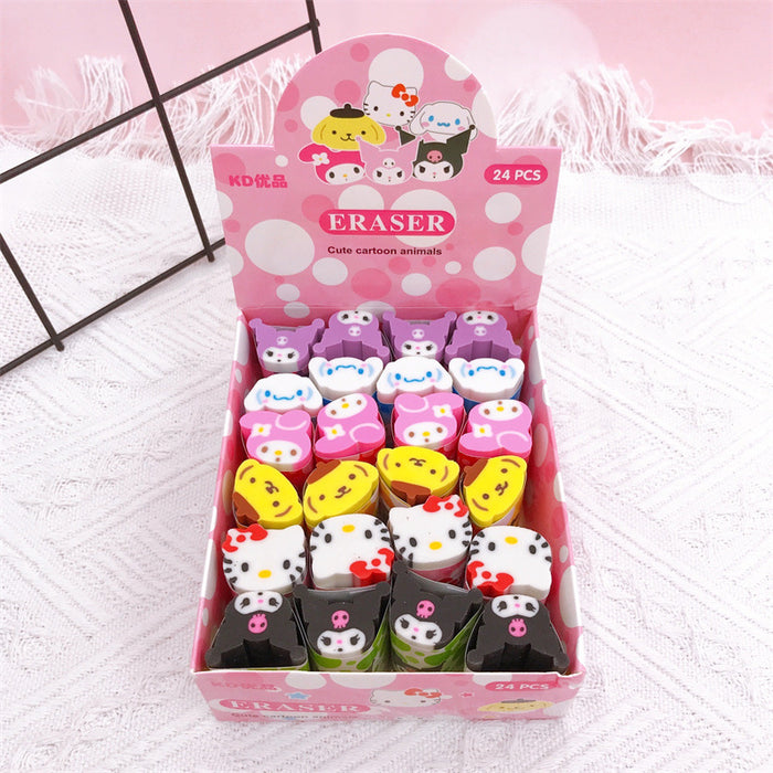 Wholesale 24pcs Cartoon Rubber Eraser JDC-ER-YaLL001