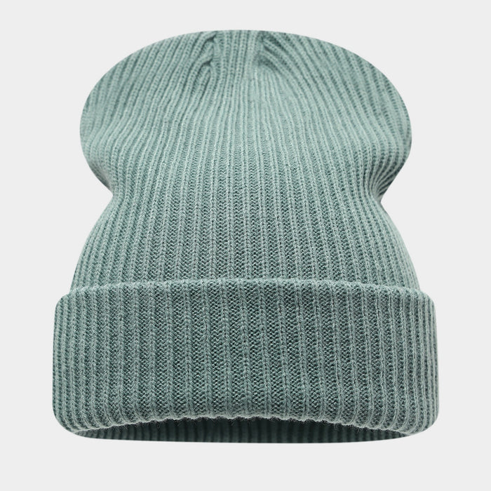 Wholesale Double-striped cuffed pullover warm knitted fashionhat