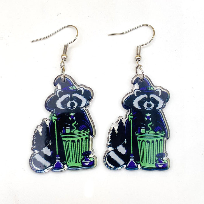 Wholesale  earrings black cat pumpkin horror skull fun earrings Christmas