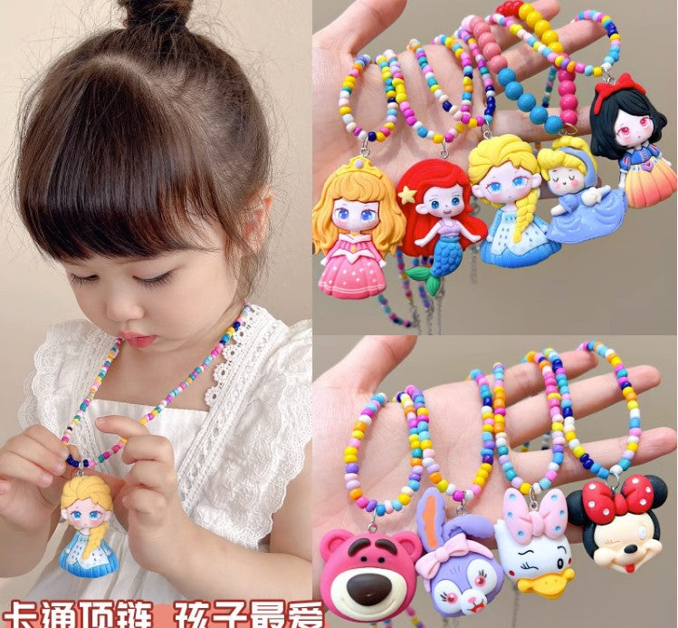 Wholesale Sweet Children Princess Jewelry Beaded Necklace
