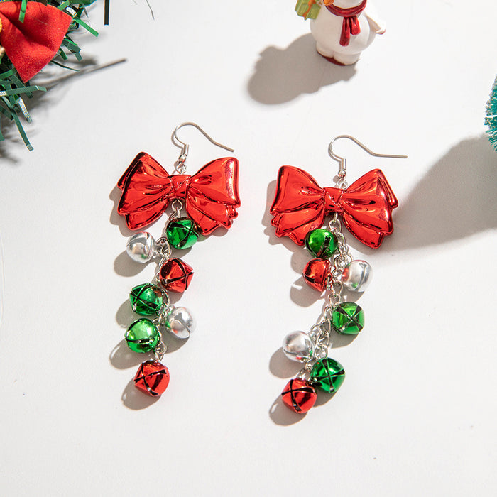 Wholesale Red Iron Bow Earrings Fashion Jewelry Accessory for Women Boutique Resale MOQ≥2