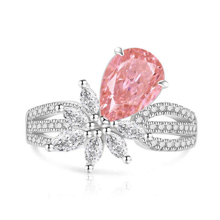 Wholesale Geometric Ice Flower Cut Ring  Real Gold Electroplated Fashion Jewelry Accessory for Boutique Resale