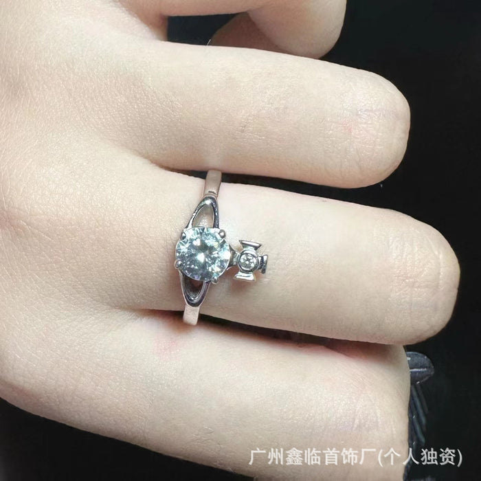 Wholesale Zircon ring, women's classic diamond studded diamond ring