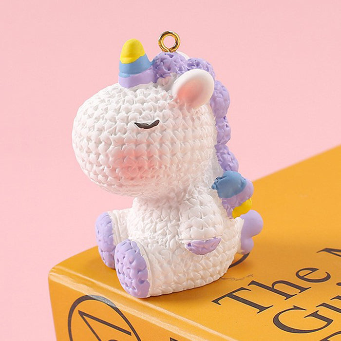 Wholesale Resin Unicorn Doll Keychain