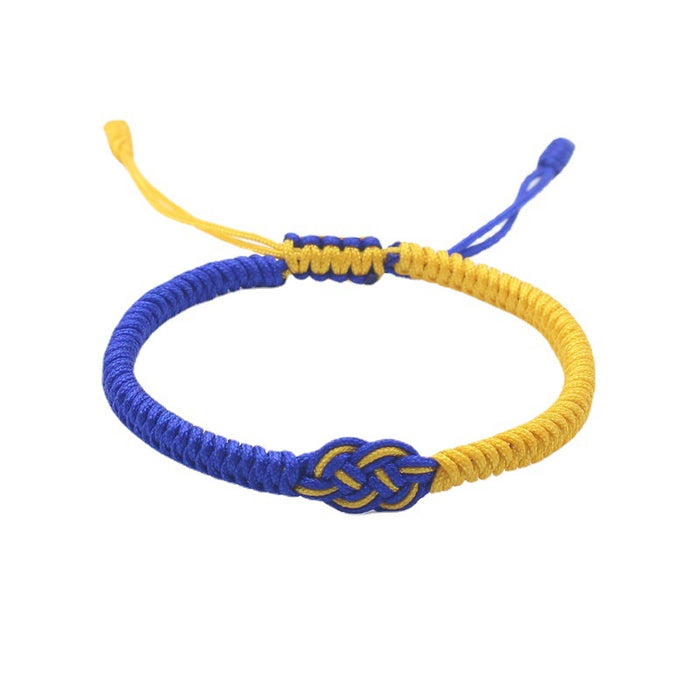 Wholesale New Color Blocked Ukrainian Bracelet Hand Woven Concentric Knot Bracelet Double Coin Knot Bracelet Hand Rope JDC-BT-SX011