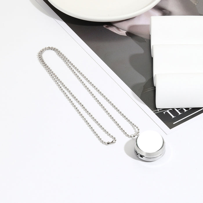Wholesale Silver rotating pocket watch student flip necklace watch