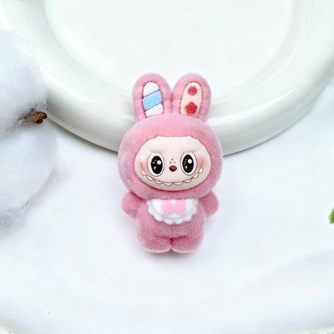 Wholesale flocked apron,  cute bunny accessories  keychain