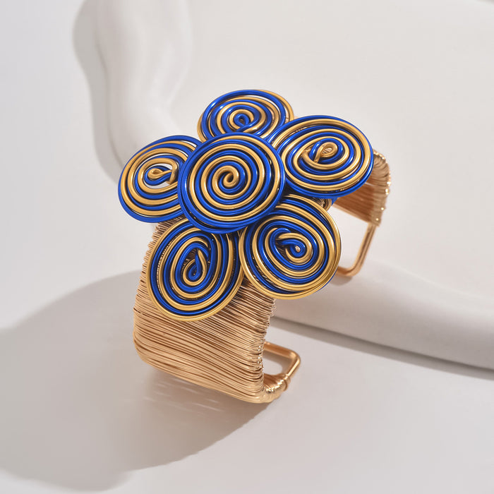 Wholesale Handmade geometric jewelry with flower bracelets