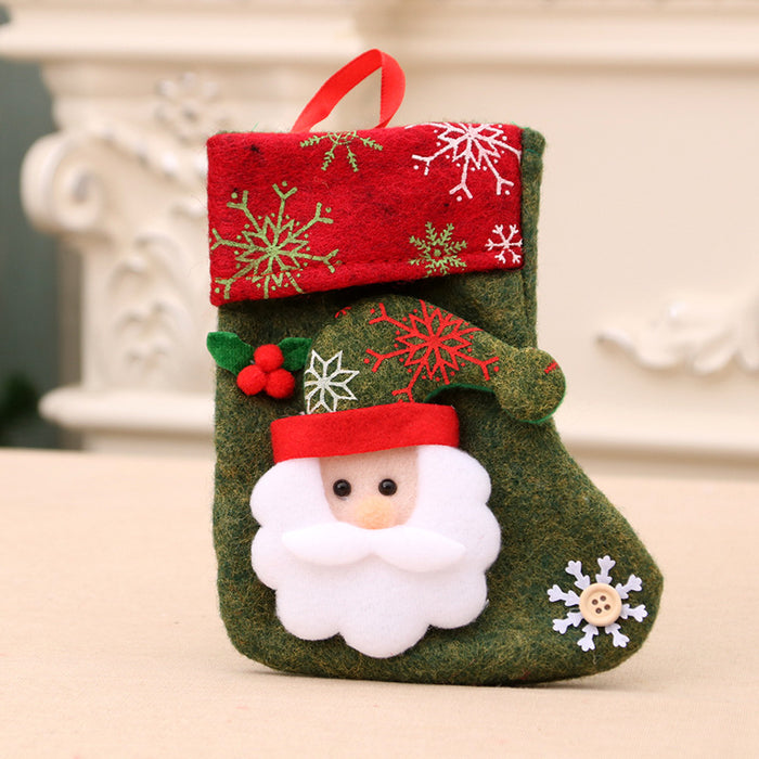 Wholesale Christmas Stockings Christmas Gift Bag Christmas Small Stockings Pendant Christmas Tree Hanging Ornament Bag