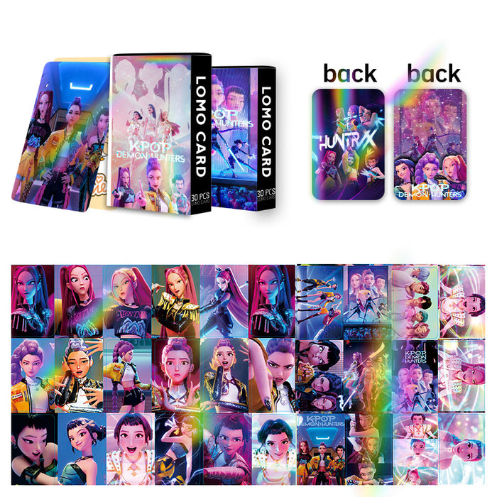 Wholesale 60pcs Laser flash card double-sided LOMO card anime peripheral box