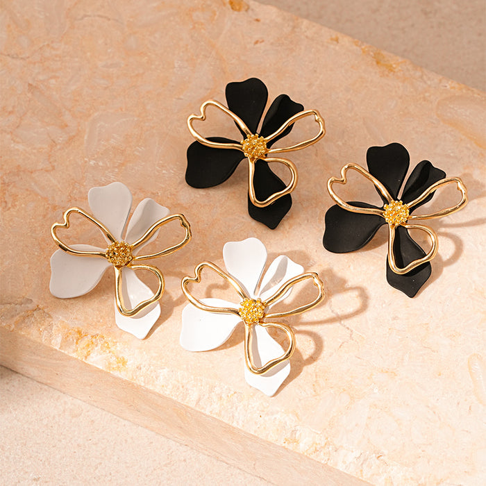 Wholesale Double-layer Flower Petal Earrings Fashion Commuter Earrings for Women