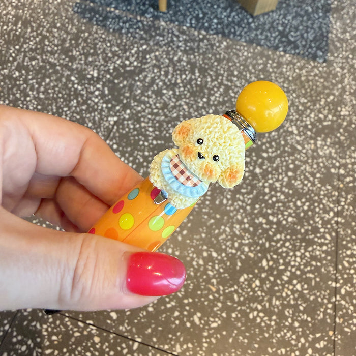 Wholesale Cute cartoon puppy push-button ballpoint pen