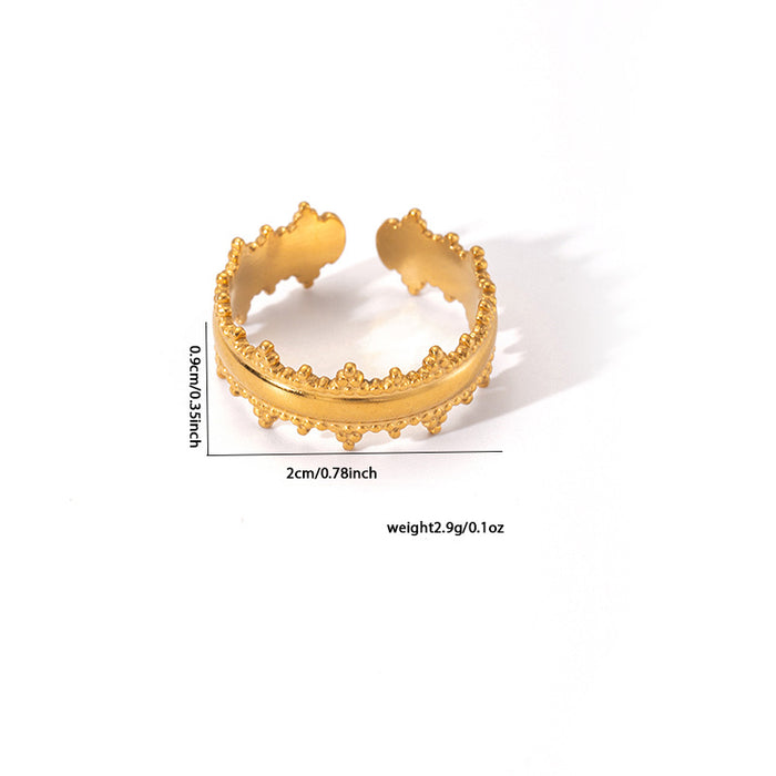 Wholesale Personalized hip-hop irregular Fried Dough Twists gold plated ring popular stainless steel geometric ring