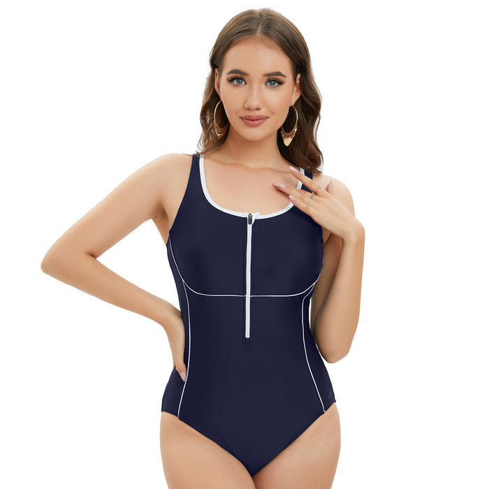 Wholesale Swimsuit Sports Racing Swimsuit Conservative Triangle Swimsuit Beautiful Back One Piece Swimsuit
